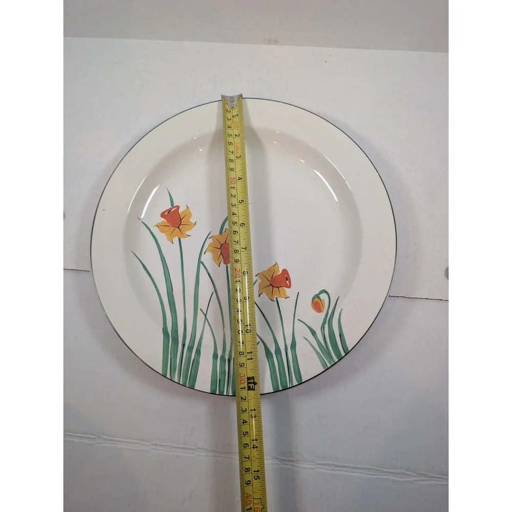 Vintage Ridgways Bedford Ware Q049 Hand Painted Daffodil Plate 10.5